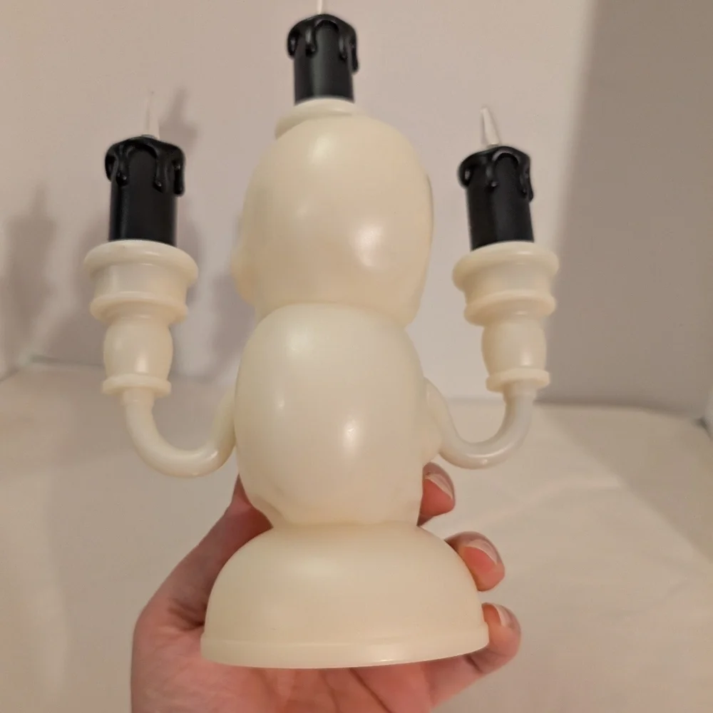 Target Bullseye's Playground Light Up Skull Candelabra Halloween Decor - WORKS